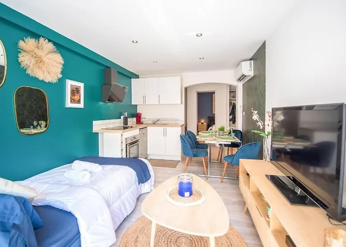 Apartman 4 Couchages Climatise Direct Wifi Parking Antibes